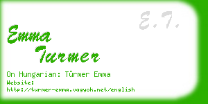 emma turmer business card